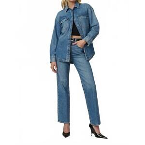 NEW JOE'S JEANS margot crystal high rise straight jeans in stargaze